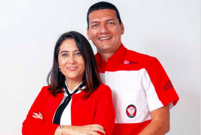Dairo Rodríguez y su esposa Sandra Patricia Acevedo, fundadores de Coordinar Seguridad.